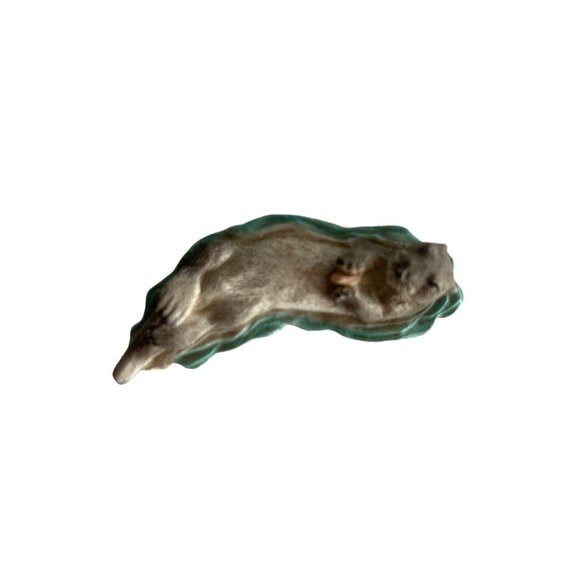 Vintage Castagna Resin Floating river Otter 1992 Italy Retired 3" wildlife - Picture 1 of 5